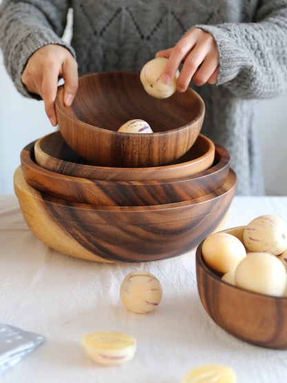 Acacia Wooden Bowl Set